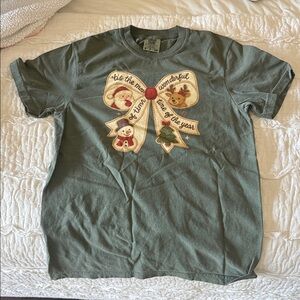 Comfort Colors Olive Holiday Graphic Tee